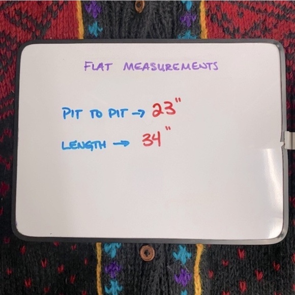 Vintage Namaste Woolens Handmade Wool Jacquard Knit Crew Neck Button Cardigan XL - Picture 4 of 13